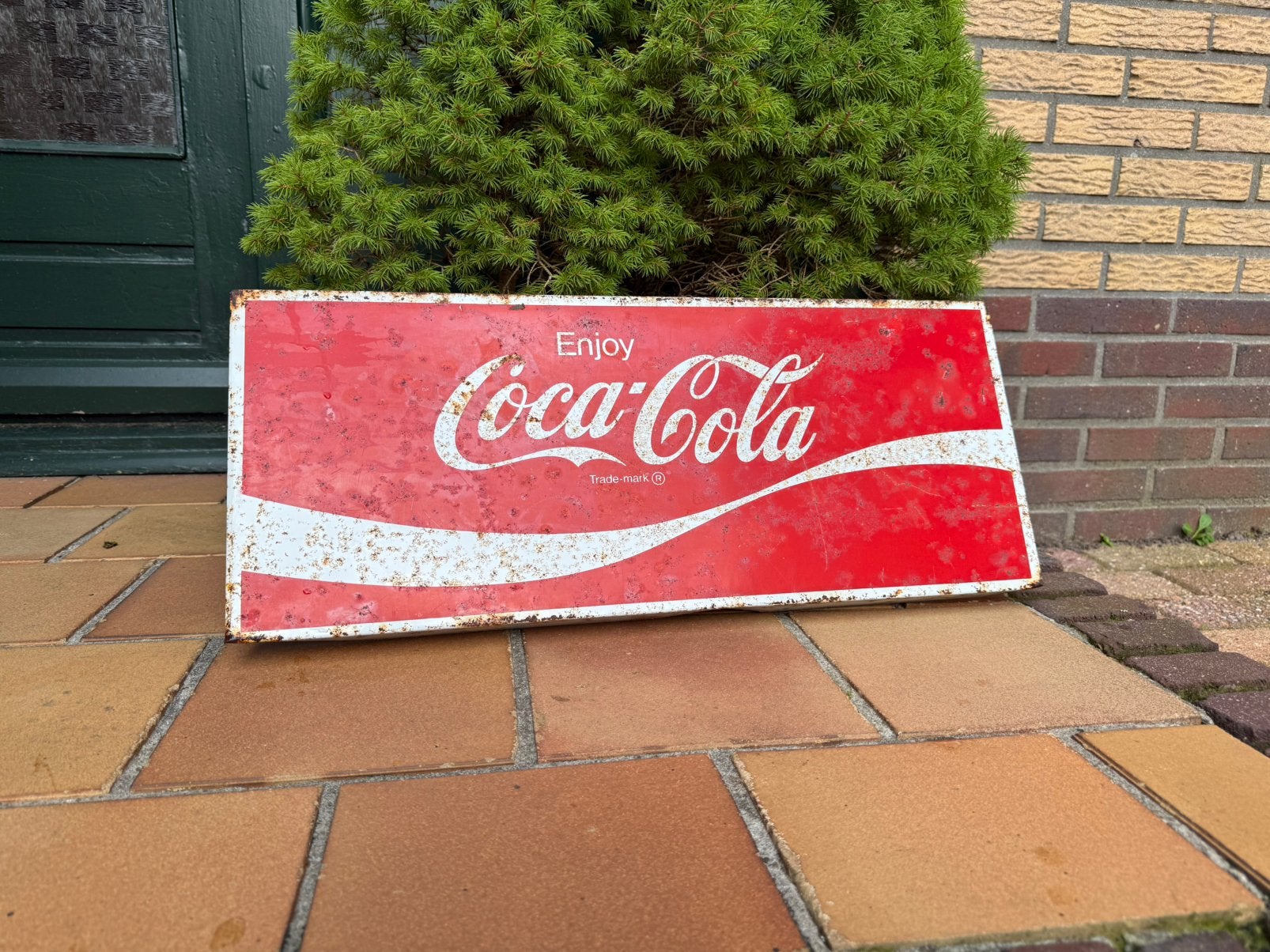 Oud blikken Coca-Cola reclamebord reclame bord geen emaille, Ophalen of Verzenden, Zo goed als nieuw, Reclamebord
