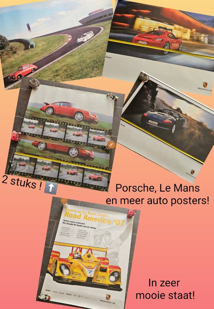 Porsche Posters, Le Mans, en meer groot formaat zie foto's !, Verzamelen, Ophalen, Rechthoekig Liggend, Nieuw, A1 t/m A3