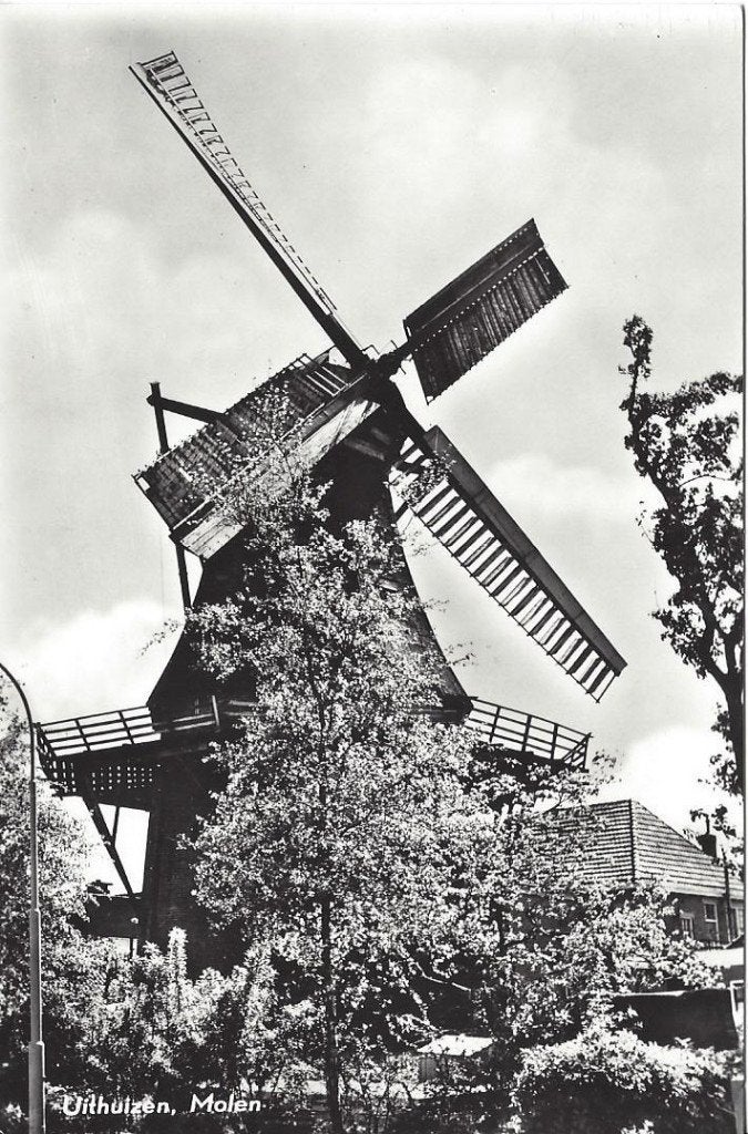 Uithuizen (Gr.) Molen, 1966, Ophalen of Verzenden, 1960 tot 1980, Ongelopen, Groningen