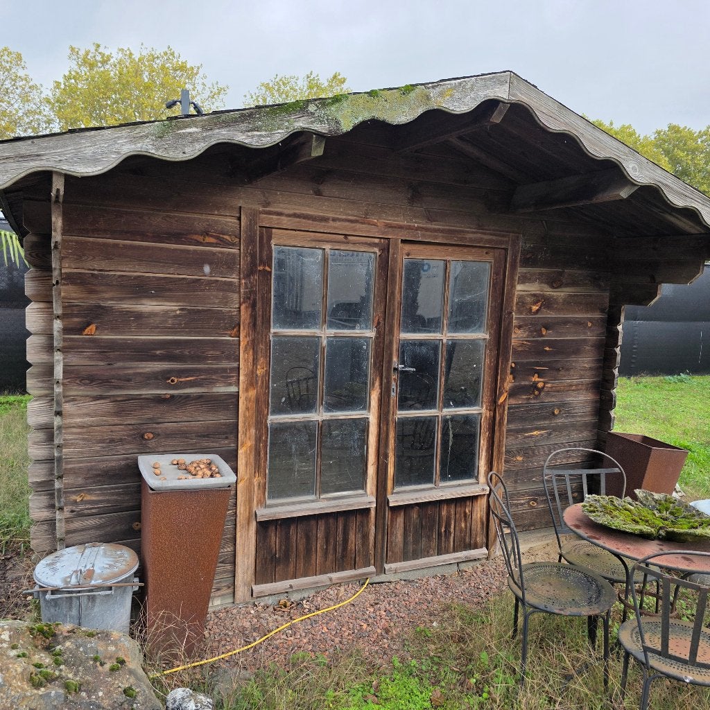 mooi groot houten tuinhuis 300x300 cm dubbele deuren+ luifel, Tuin en Terras, Ophalen, 250 tot 500 cm, Schuur, 2 ramen