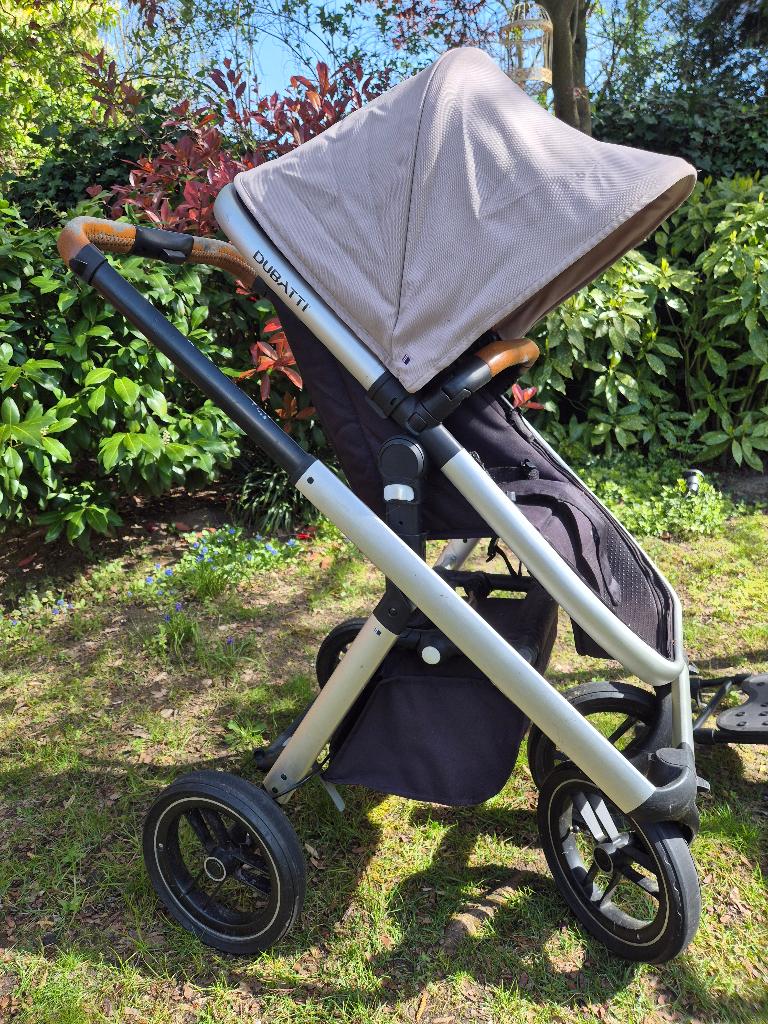 Kinderwagen Dubatti met accessoires, Gebruikt, Verstelbare duwstang, Ophalen, Kinderwagen