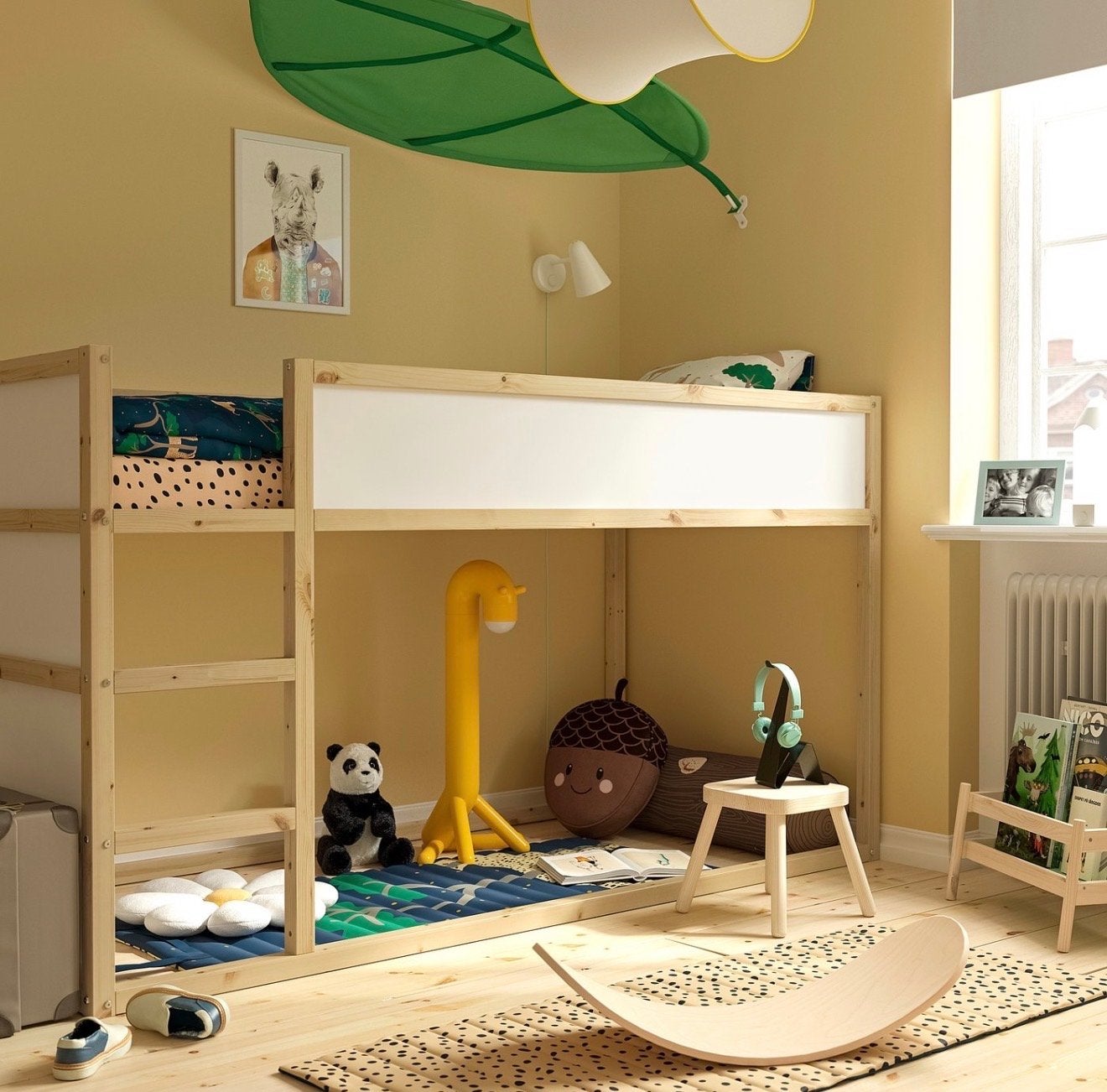 Ikea Kura bed met matras en topper, Ophalen, 85 tot 100 cm, Zo goed als nieuw, Hoogslaper of Stapelbed