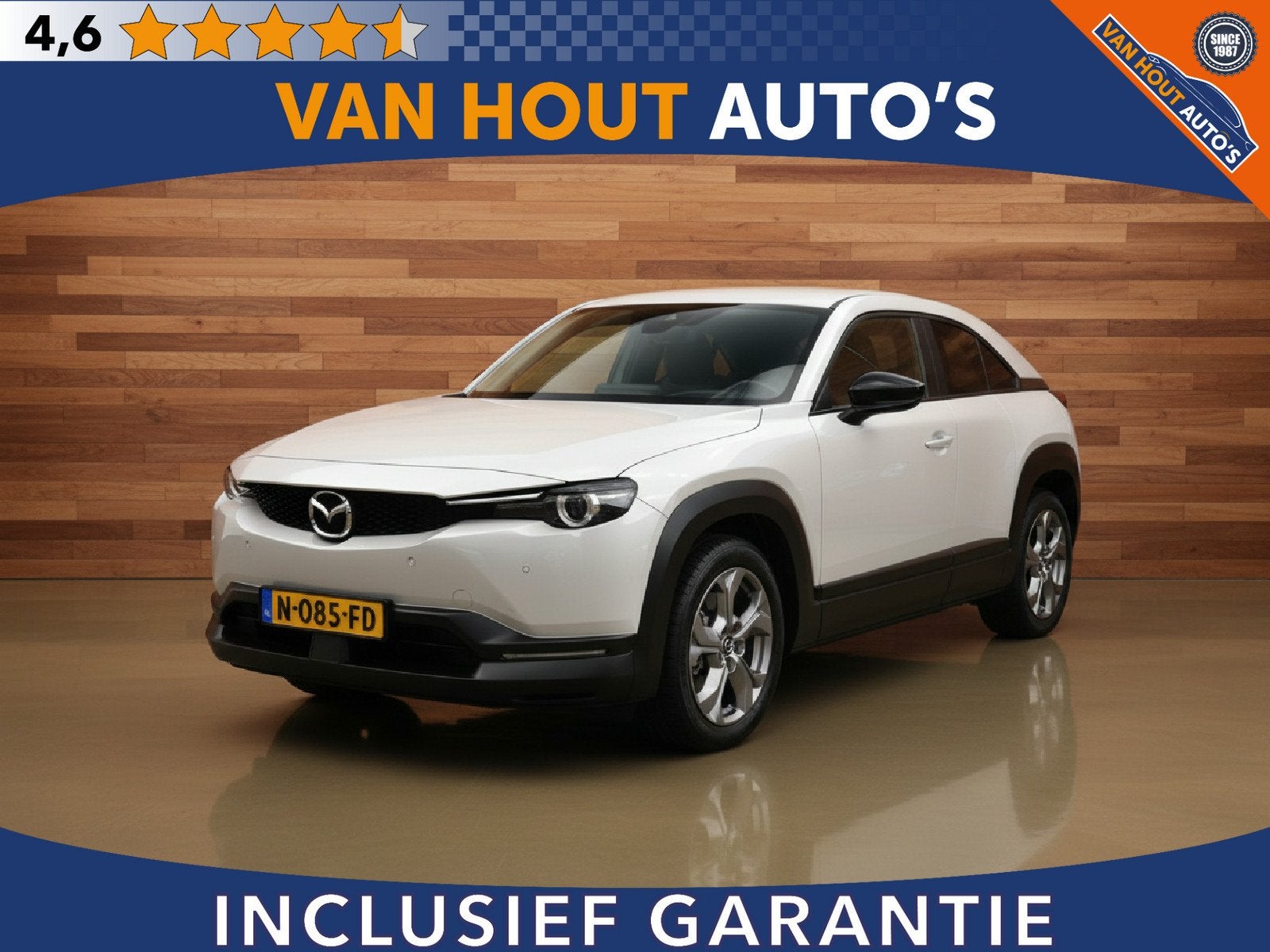 Mazda MX-30 e-SkyActiv 145 36 kWh | SOH 93% (bj 2021), Auto's, Stof, Gebruikt, Huisgarantie, 35 kWh