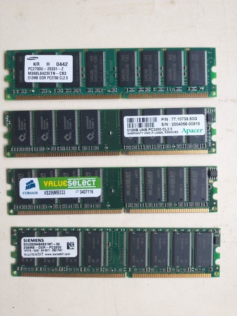 Grote partij Retro DDR1 Geheugen, Ophalen of Verzenden, Gebruikt, Desktop