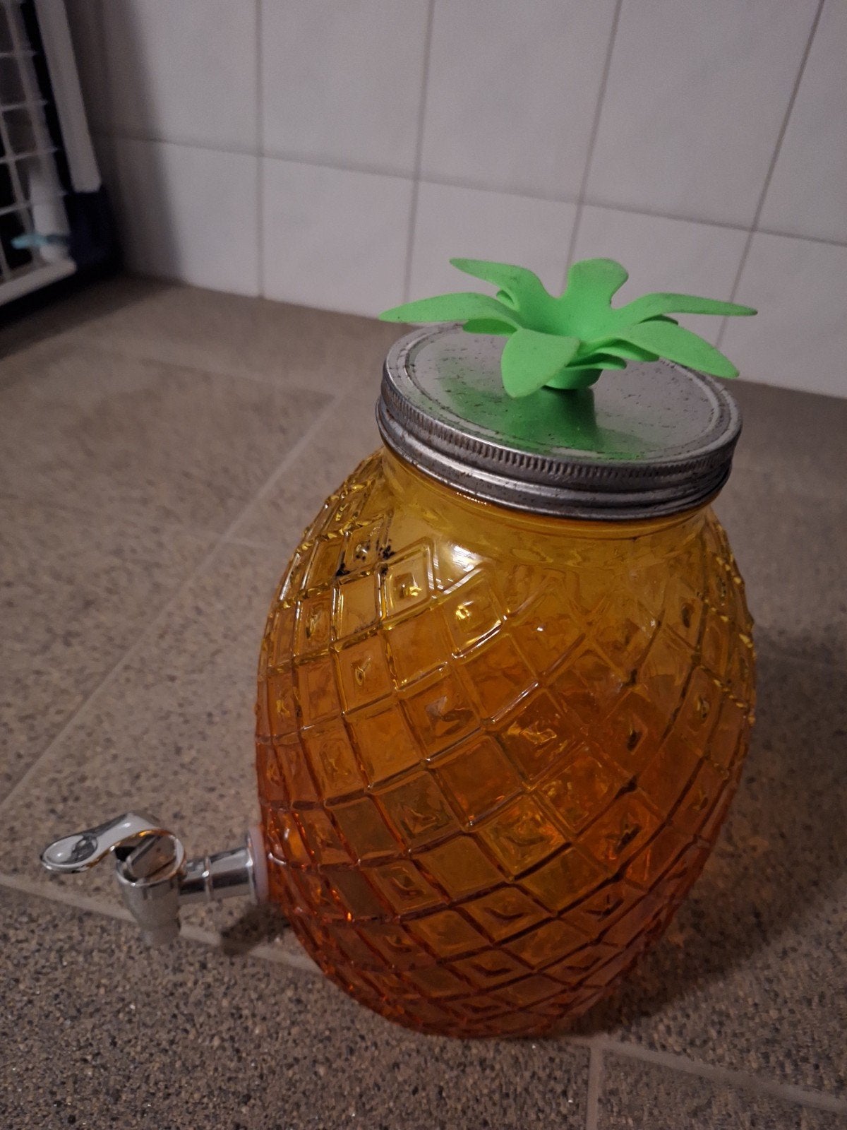 Ananas sapautomaat met tapkraan, Ophalen, Geel, Glas, Overige typen