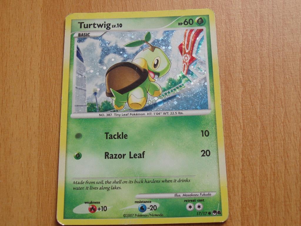 Turtwig Holo Promo kaart - Pokemon Organized Play Series 6., Hobby en Vrije tijd, Verzamelkaartspellen | Pokémon, Gebruikt, Losse kaart