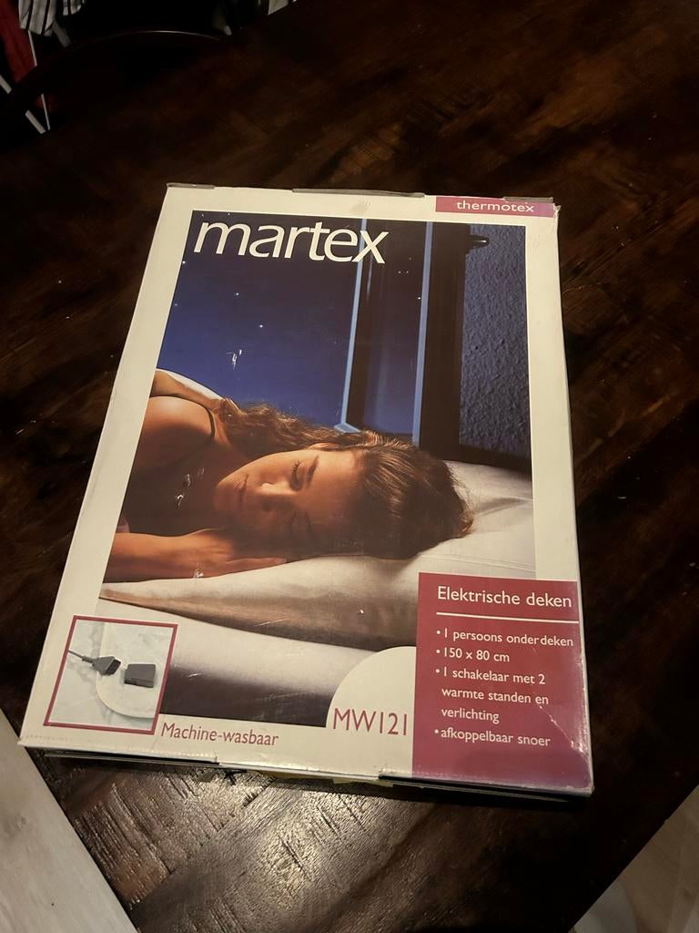 Martex Elektrische Deken, Eenpersoons, Wit, Ophalen of Verzenden, Deken of Dekbed