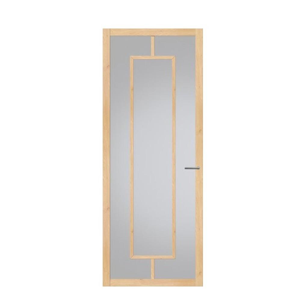 Eiken binnendeur met glas opdekdeur 83 x 201 Svedex