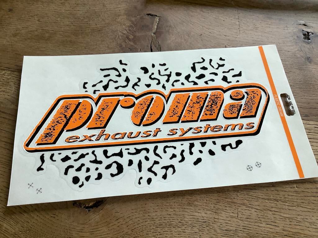 Proma exhaust systems, NOS, sticker. 26 x 15 cm, Verzenden, Nieuw, Overige typen, Overige merken