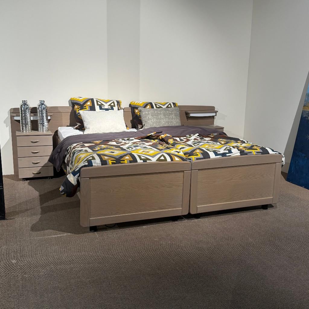 Deelbaar ledikant Eiken massief bed, Eenpersoons, Nieuw, Ophalen of Verzenden, 180 cm