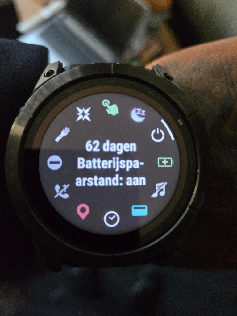 Garmin fenix 7 sapphire Solar 51 mm titanium uitv, Sieraden, Tassen en Uiterlijk, Smartwatches, Ophalen, Zwart, Garmin, Zo goed als nieuw