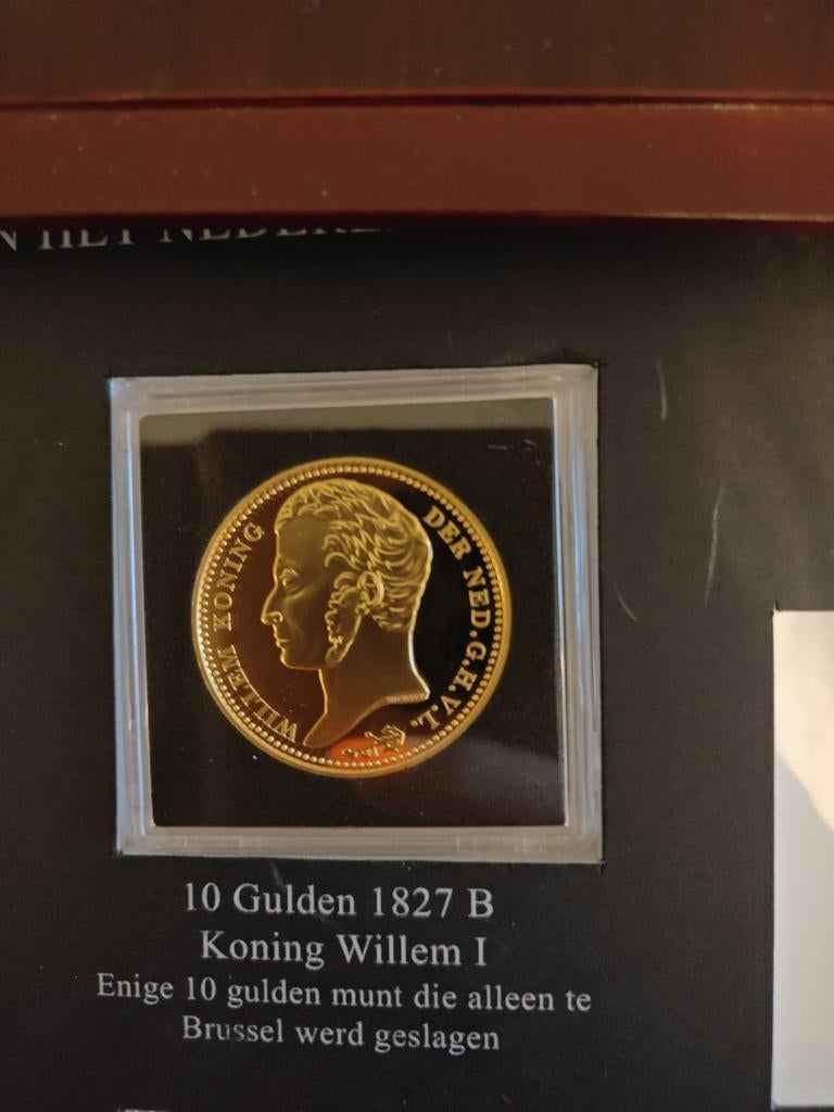 10 Gulden 1827 B Willem I met certificaat, Ophalen of Verzenden, Koning Willem I, 10 gulden, Losse munt