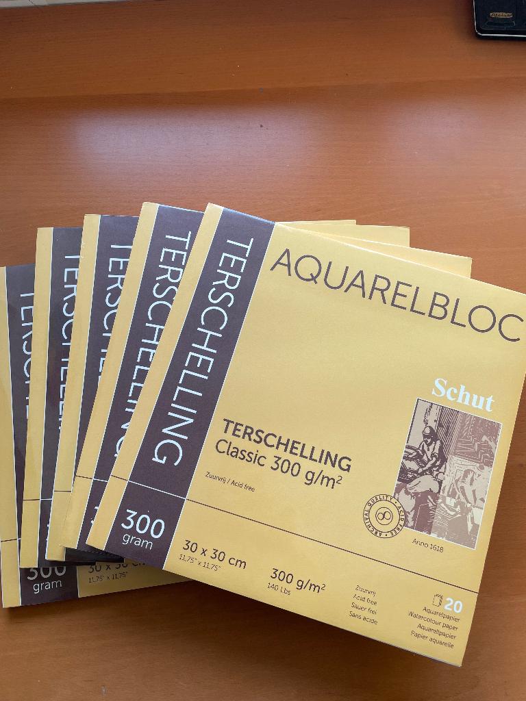 5 Aquarelbloc Terschelling Classic, Hobby en Vrije tijd, Ophalen of Verzenden, Nieuw