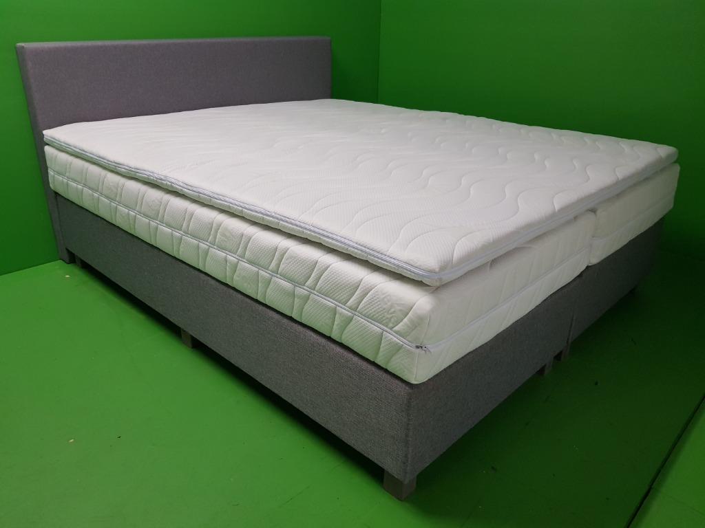 XXL BOXSPRING 2 m breed + topper en hoofdbord ook 210 / 220, Iboxz.nl, Overige maten, 200 cm, Verzenden