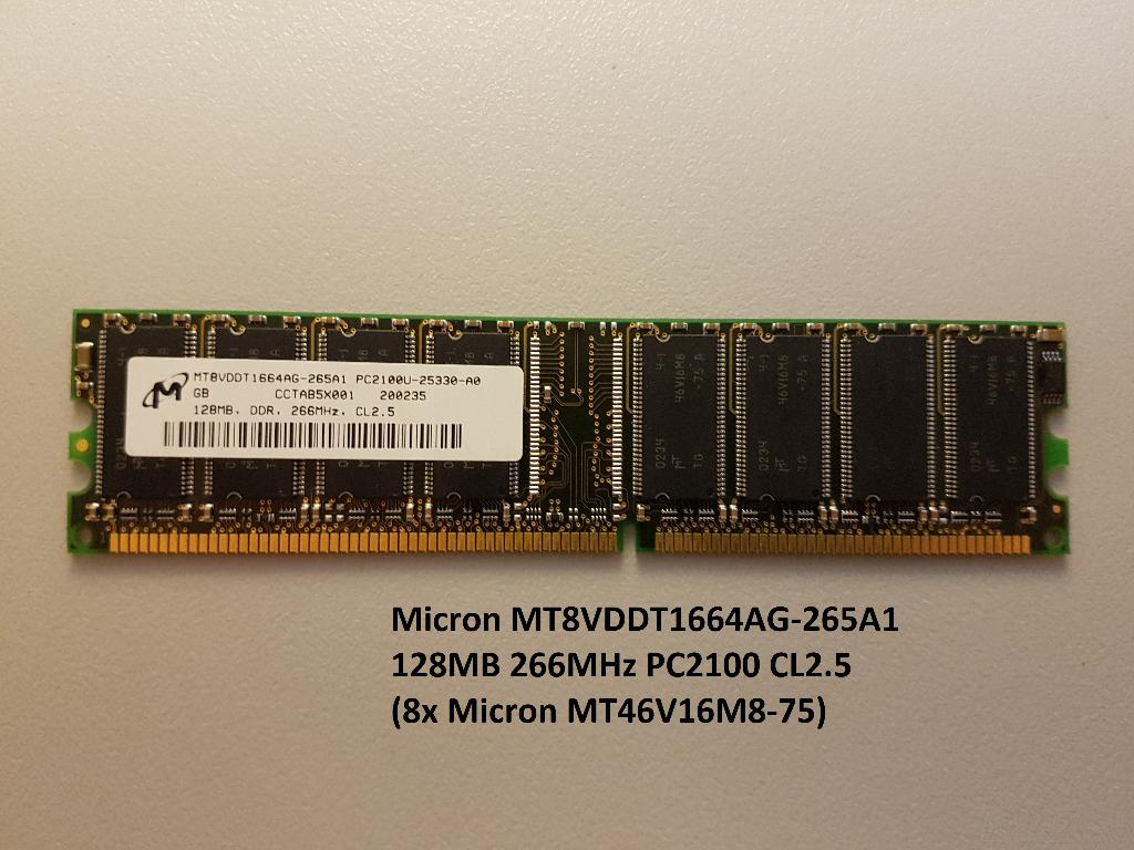 Vintage 184-pins DDR SDRAM (PC2100 PC2700 PC3200), Computers en Software, RAM geheugen, Ophalen of Verzenden, Gebruikt, Overige soorten