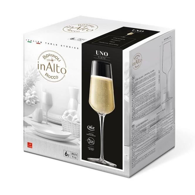 Champagneglas Bormioli Rocco Inalto Uno 28,5 cl (set van 6), Verzamelen, Glas en Borrelglaasjes, Nieuw, Overige typen, Ophalen of Verzenden