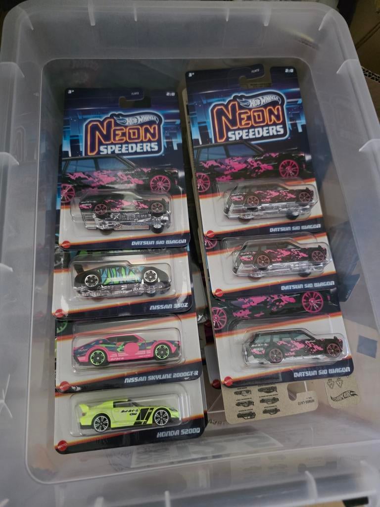 Hot Wheels Neon Speeders Collectie, 333 Continental Boulevard El Segundo, CA 90245 USA, Nieuw, Ophalen of Verzenden, Mattel