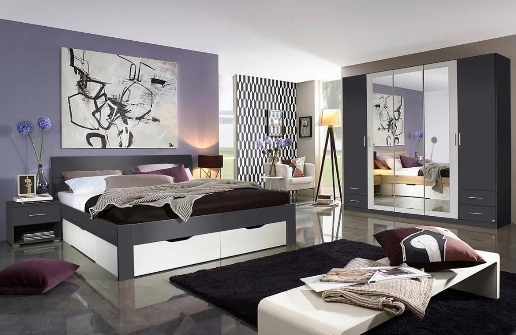 Slaapkamer Compleet: Bed 180 x 200 met lades en kledingkast, Huis en Inrichting, Slaapkamer | Complete slaapkamers, Nieuw, Tweepersoons