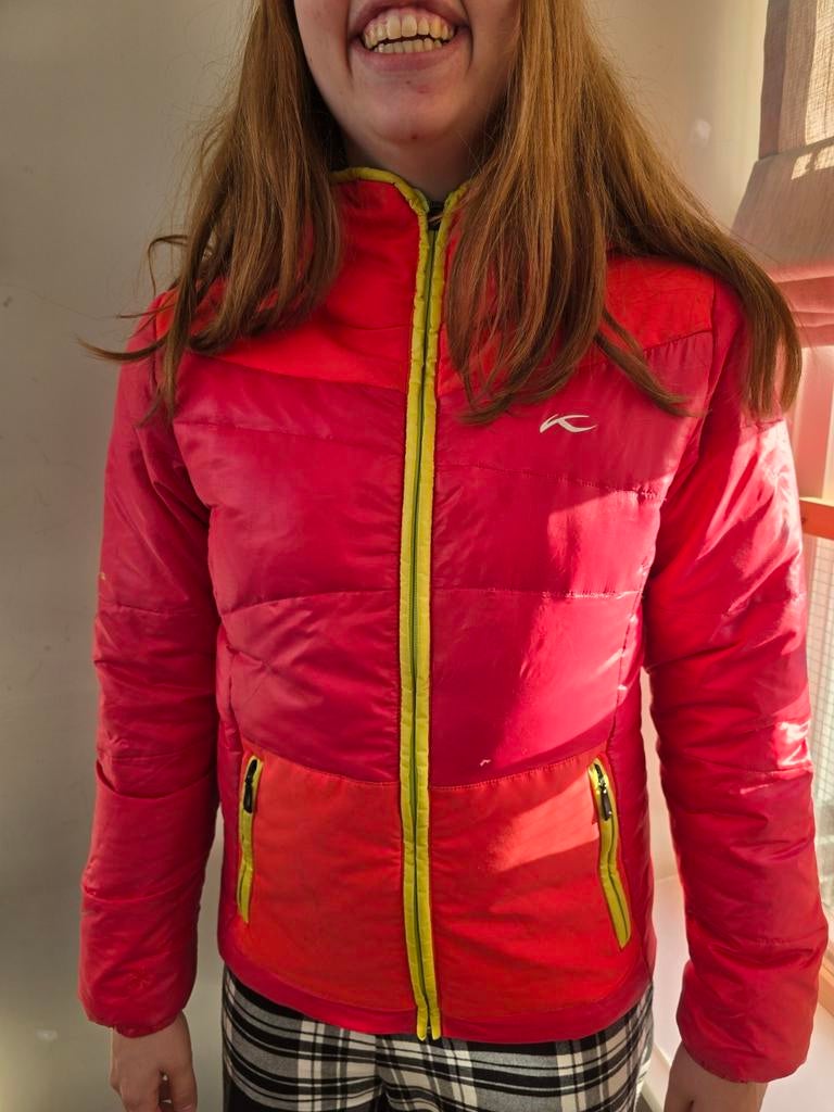Kjus ski jas dons veren - dames S/ Kind 16 jaar, Ophalen of Verzenden, Gebruikt