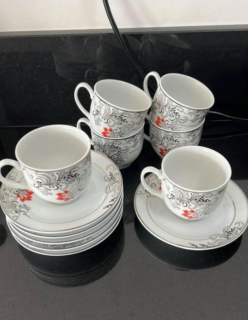 6 pers koffie kopjes set, Ophalen of Verzenden