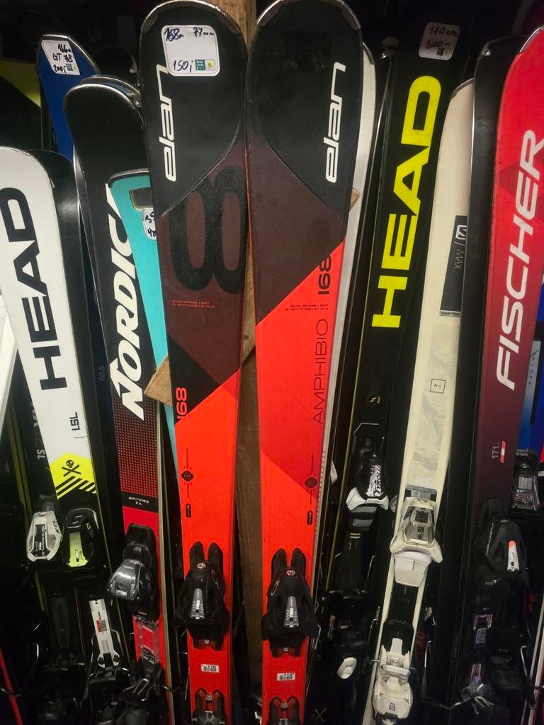168cm ELAN AMPHIBIO 8 POWER WOODCORE CARVE SKIS, Overige merken, 160 tot 180 cm, Ophalen of Verzenden, Zo goed als nieuw