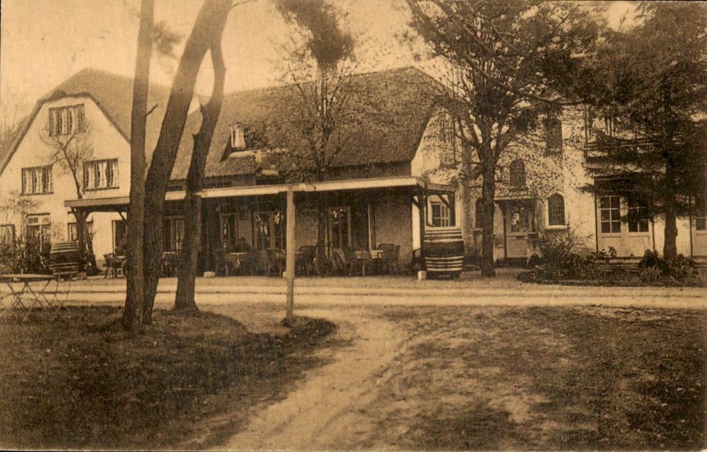 Vierhouten - Hotel de Mallejan - Terras, Ophalen of Verzenden, 1920 tot 1940, Gelopen, Gelderland