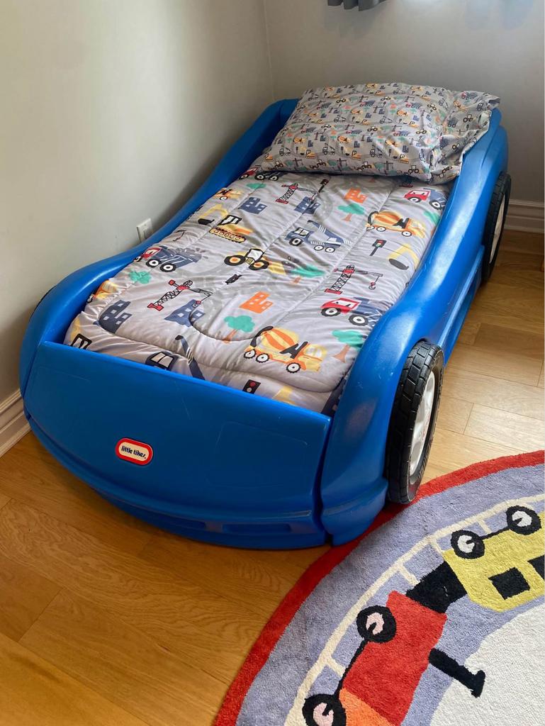 Little Tikes autobed met zgan matras!, Ophalen, Gebruikt, 70 tot 85 cm, Minder dan 140 cm