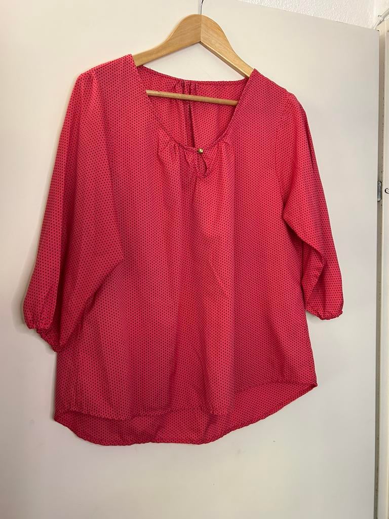Dames stippen blouse merk Zeeman maat XXL/44 - als nieuw, Kleding | Dames, Blouses en Tunieken, Ophalen of Verzenden, Zo goed als nieuw