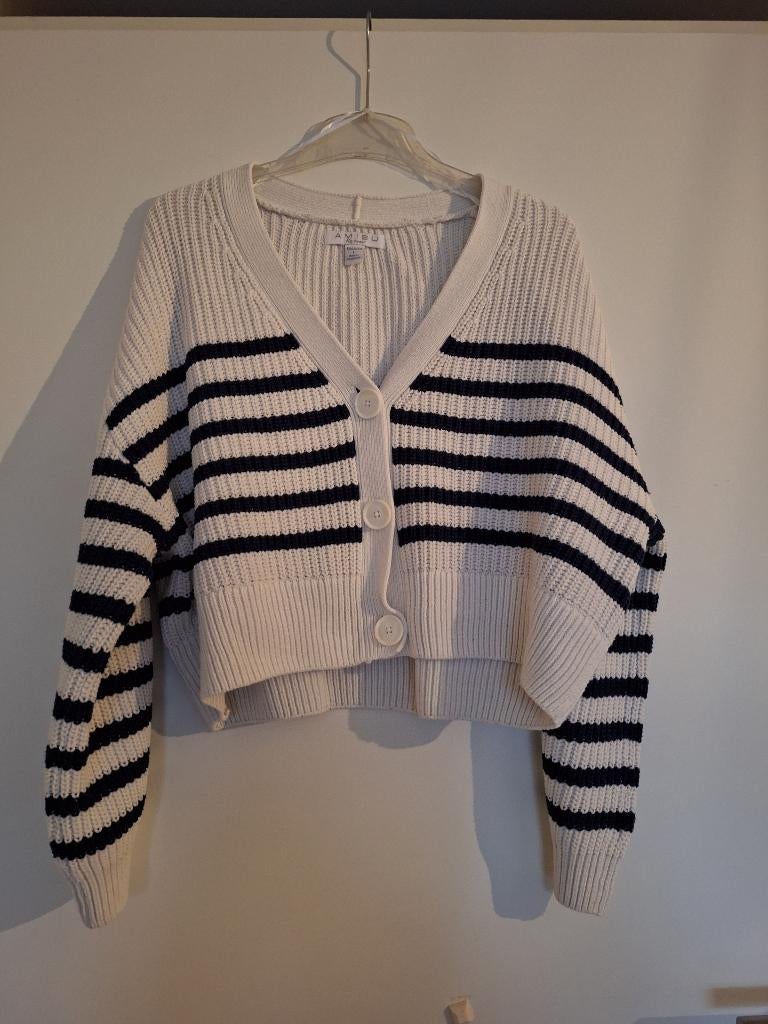 Ecru met donkerblauw vest maat L, Maat 38/40 (M), Blauw, Ophalen of Verzenden, Zo goed als nieuw