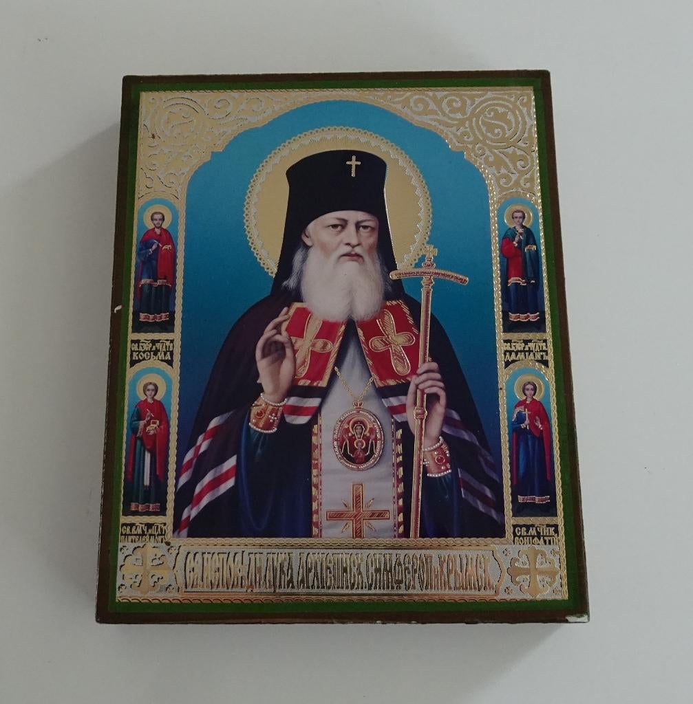 Slavisch / Russisch Icoon van Heilige Luka op Hout, Ophalen