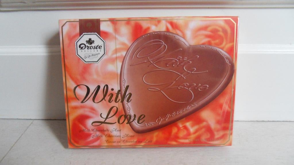 Droste : With Love : Melk chocolade hart : nieuw in verpakki, Ophalen of Verzenden, Nieuw, Overige typen