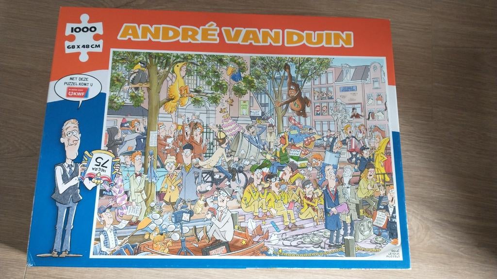 Andre van duin puzzel 1000 stukjes, Ophalen of Verzenden, 500 t/m 1500 stukjes, Zo goed als nieuw, Legpuzzel