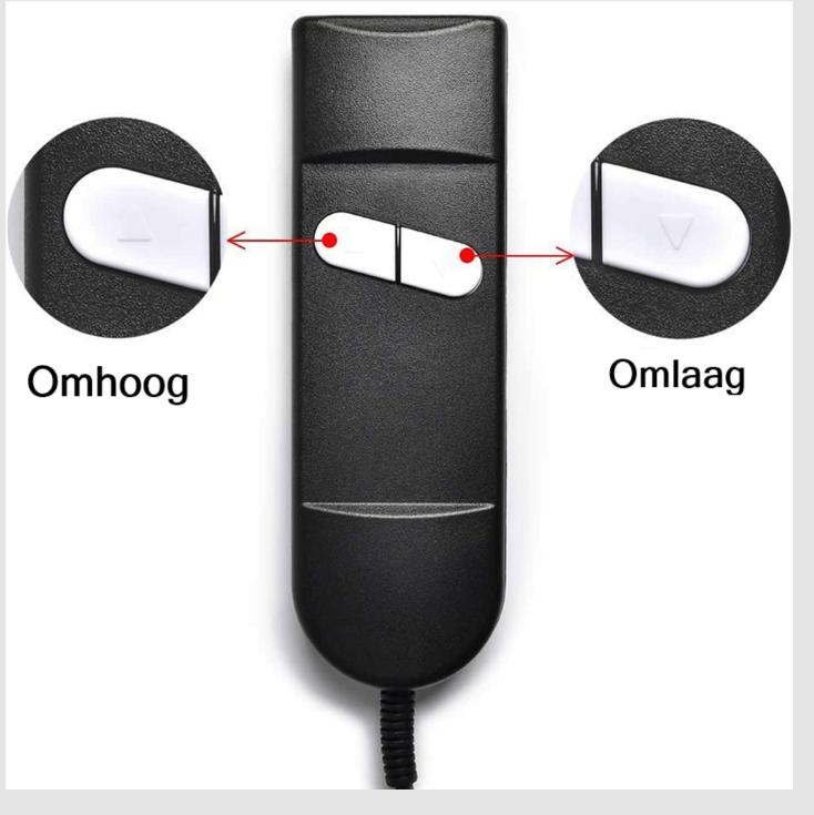 Afstandsbediening voor sta op stoel of relax fauteuil 2 knop, Kunststof, N, Ophalen of Verzenden, N