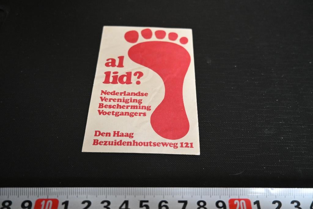 stickers Al lid ? Nederlandse Vereniging bescherming Voetgan, Ophalen, Zo goed als nieuw