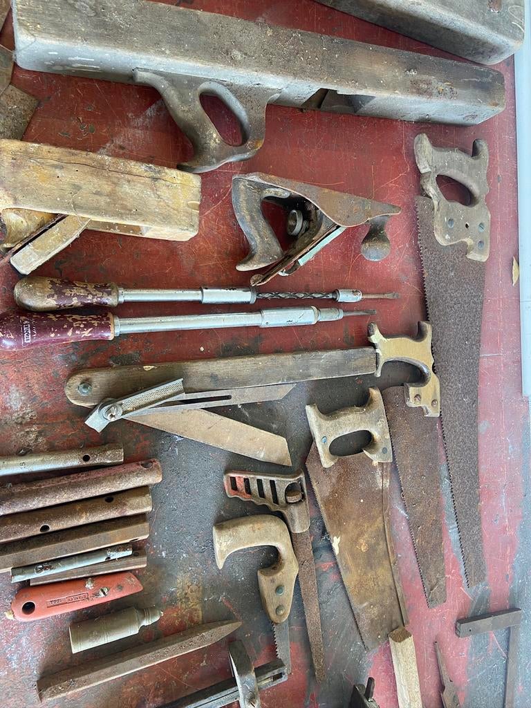 Antiek gereedschap gereedschapskist timmerman, Antiek en Kunst, Antiek | Gereedschap en Instrumenten, Ophalen of Verzenden