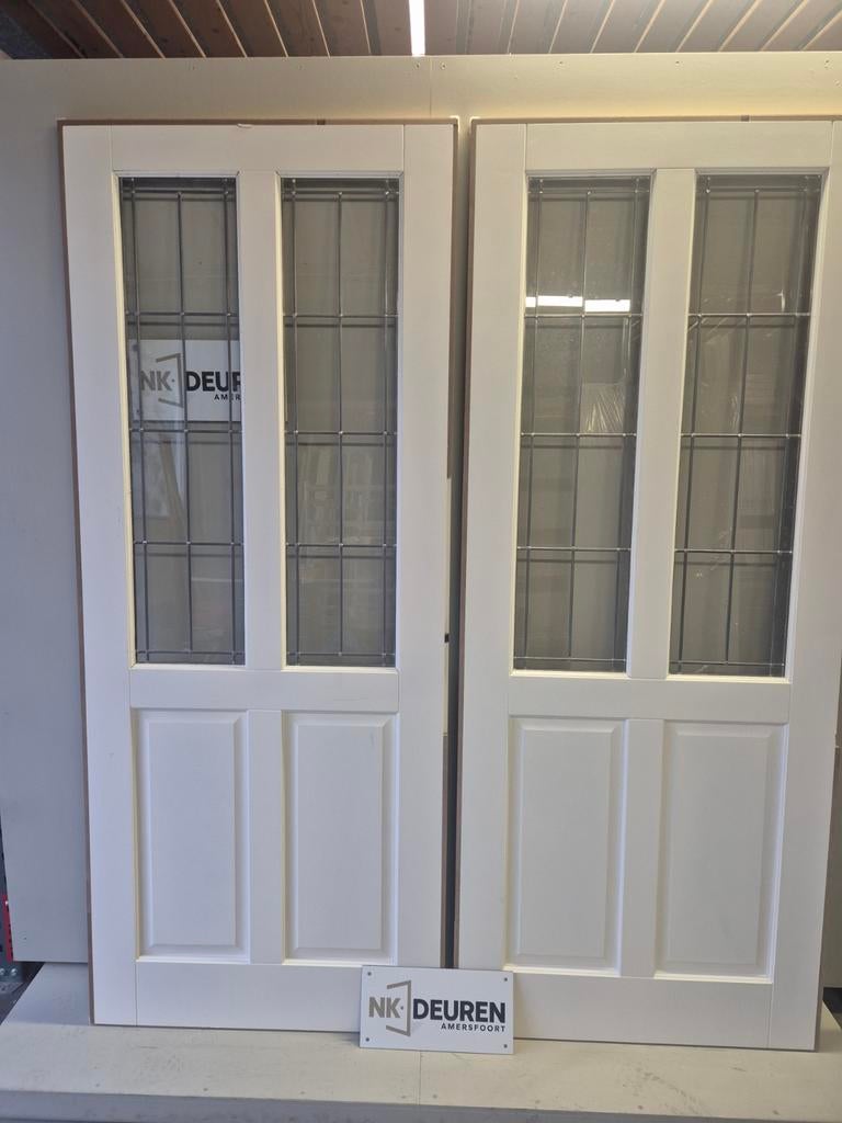 Luxe Ensuite deuren Glas in Lood deur (186x231,5) NIEUW, Ophalen, 215 cm of meer, Binnendeur, Nieuw