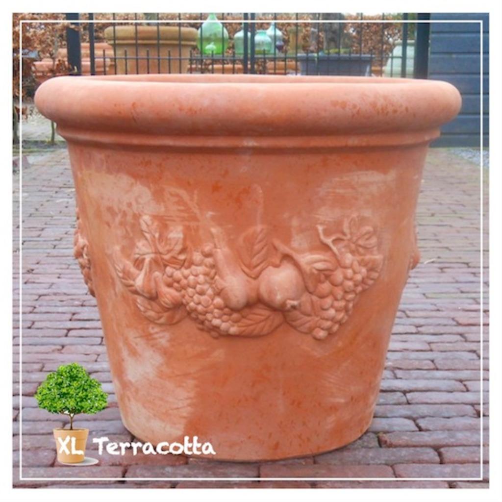 Italiaanse & Griekse vorstbestendige XL Terracotta potten., Steen, Rond, Nieuw, Ophalen of Verzenden