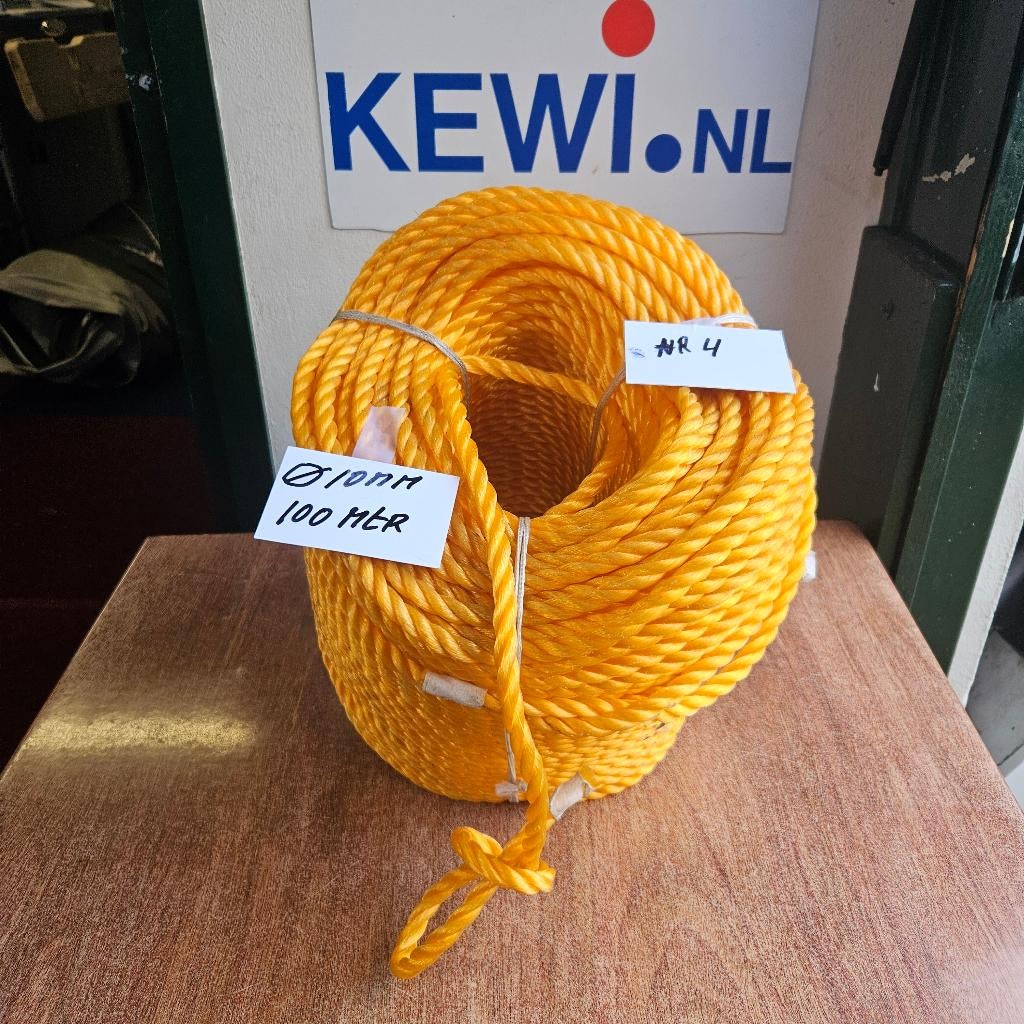 TOUW / ANKERLIJN  10 MM 100 M LANG € 49,- KEWI ROTTERDAM, Ophalen, Nieuw, Lijn of Blok