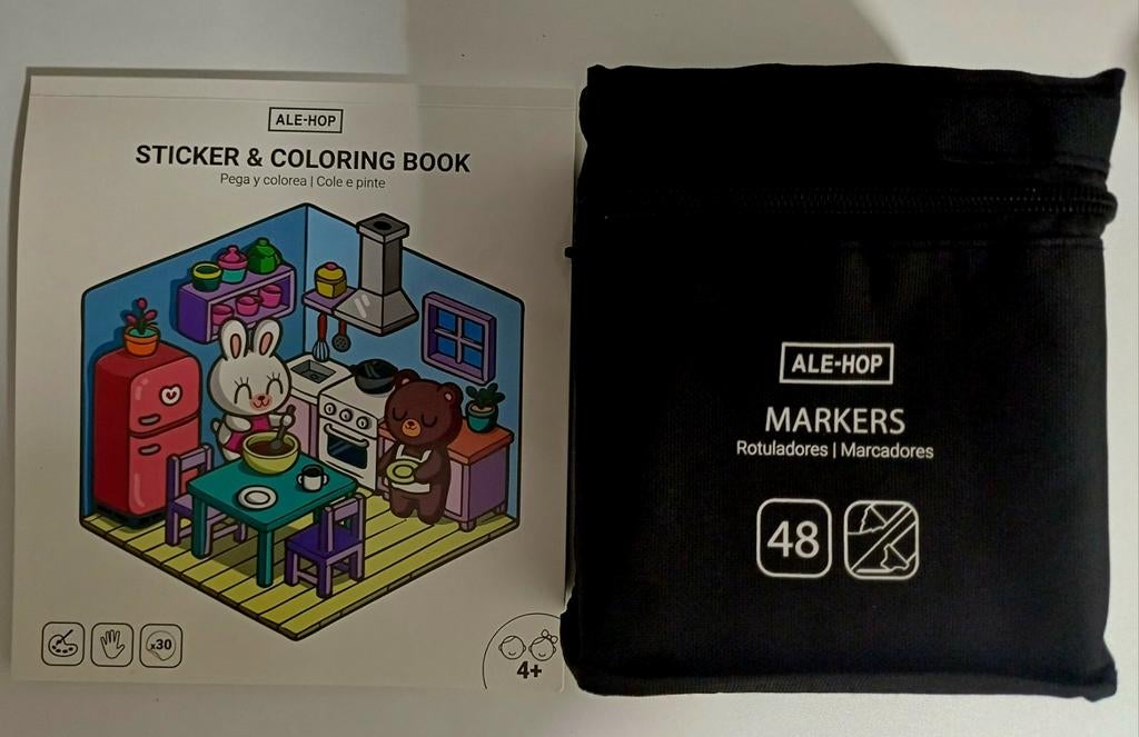Inktmarkers (48) en cozy kleurboek, Ophalen of Verzenden, Gebruikt