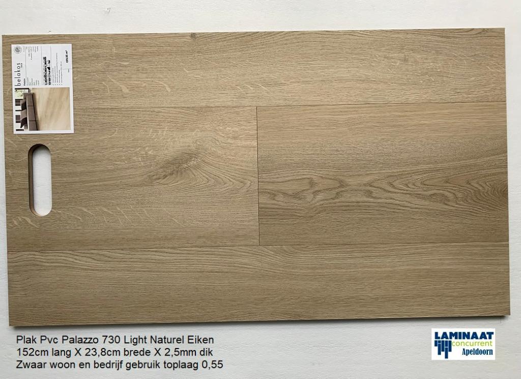 Belakos Plak Pvc Palazzo 730 Natuur eiken toplaag 0,55, 75 m² of meer, Nieuw, Ophalen of Verzenden, Bruin