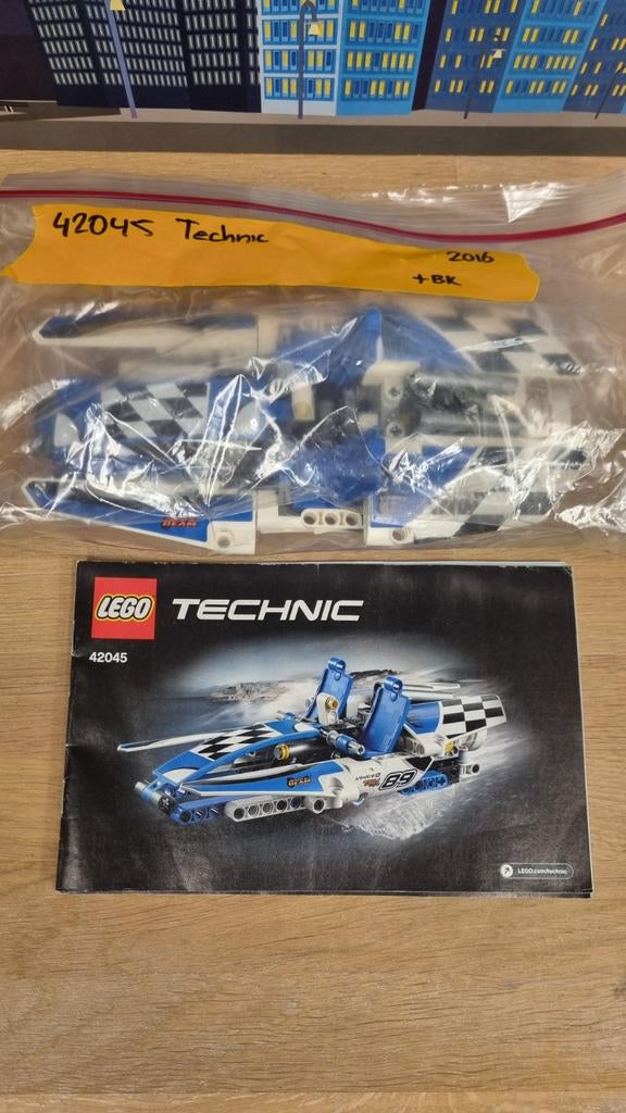 LEGO Technic 42045 Hydroplane Boot, Ophalen of Verzenden, Gebruikt, Complete set, Lego
