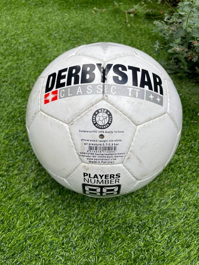 Derbystar voetbal wit, Maat XS of kleiner, Ophalen of Verzenden, Gebruikt, Bal