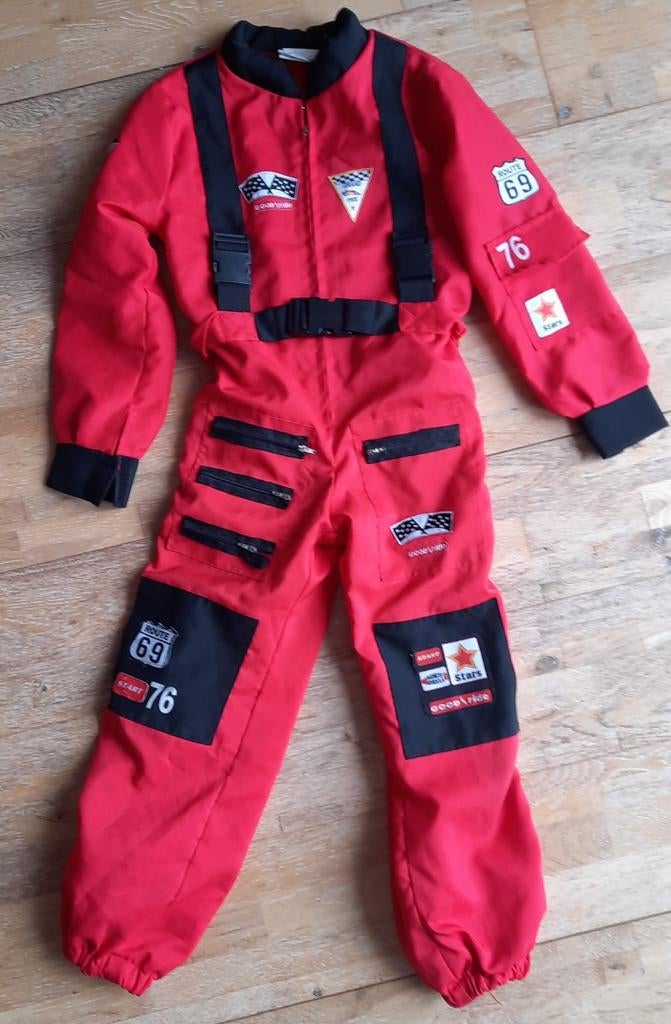 Racepak om te verkleden / Carnaval - Maat 140 - Goede Staat, Ophalen of Verzenden, Gebruikt, 134 t/m 140, Jongen of Meisje