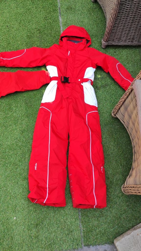 Kinder ski kleding + helmen - maat 122/133, Ophalen of Verzenden, Gebruikt
