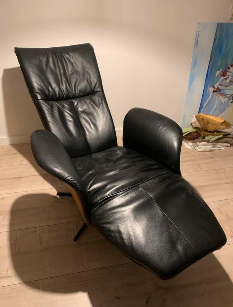 Hjort Knudsen Relax Fauteuil - Scandinavisch Design, Ophalen of Verzenden, Gebruikt, Leer, 75 tot 100 cm