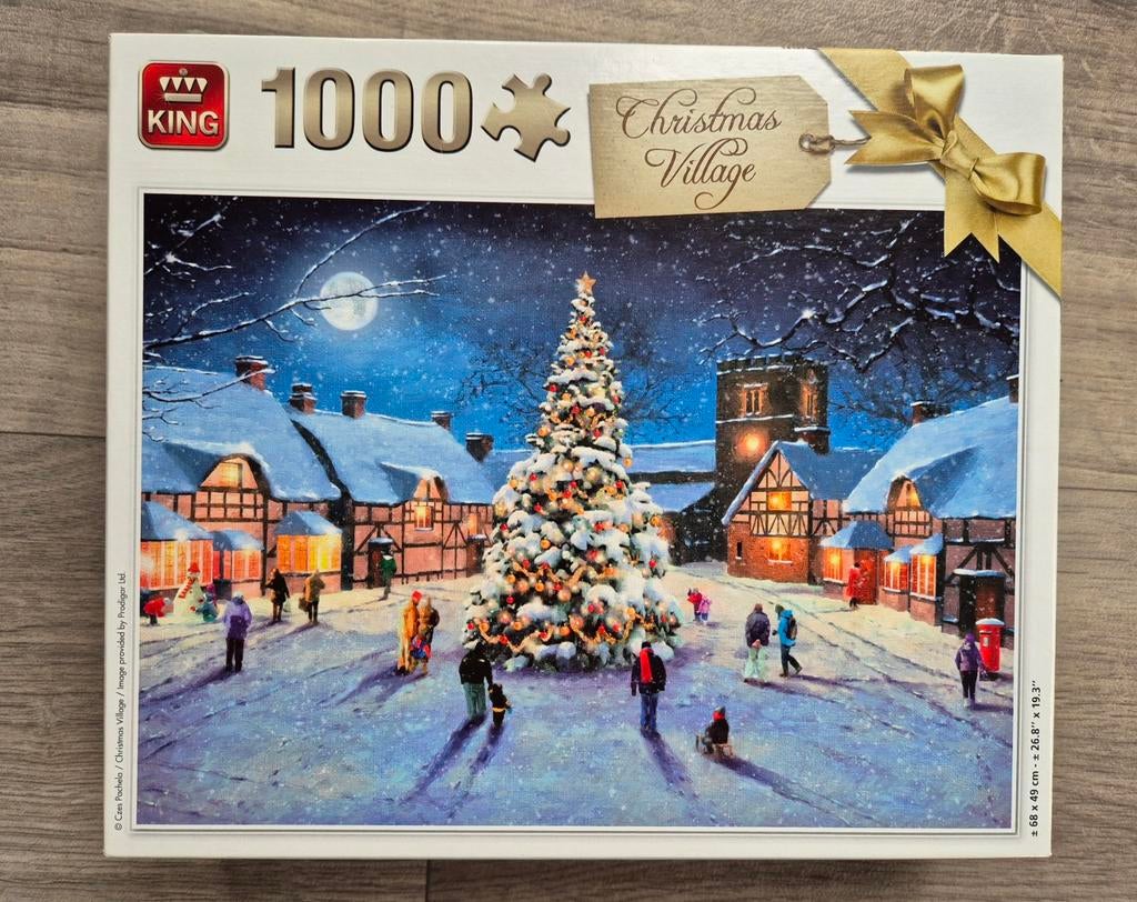 Kerst puzzel van King., Ophalen of Verzenden, 500 t/m 1500 stukjes, Zo goed als nieuw, Legpuzzel