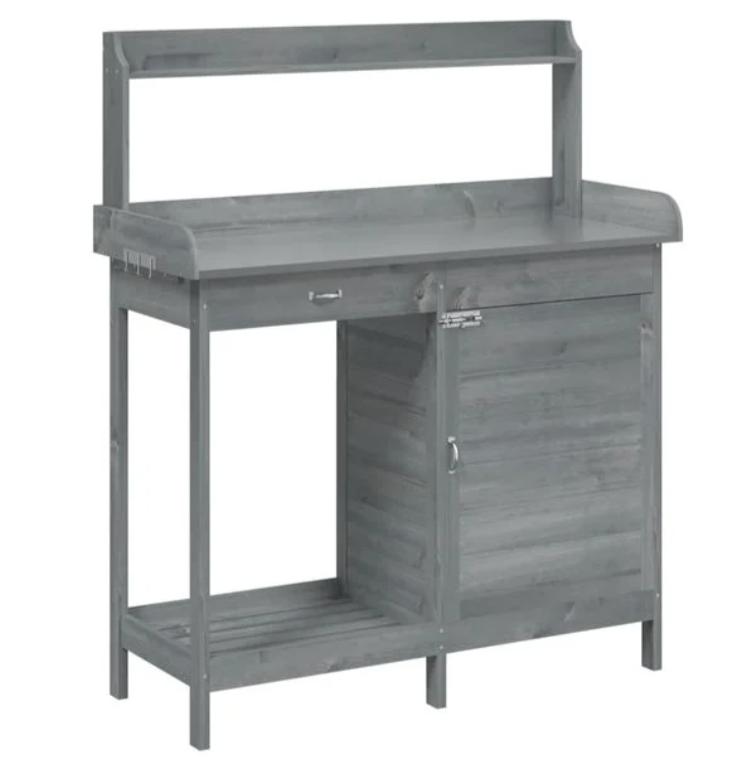 NIEUW | Oppottafel Verpottafel met schappen grijs! GRTS BEZO, Verzenden, Nieuw