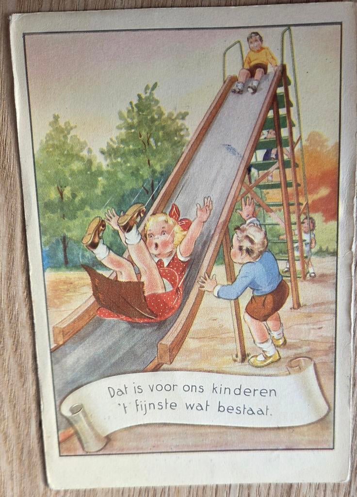 Naar de speeltuin - Jacob Jansma, Verzenden, 1940 tot 1960, Gelopen, Kinderen