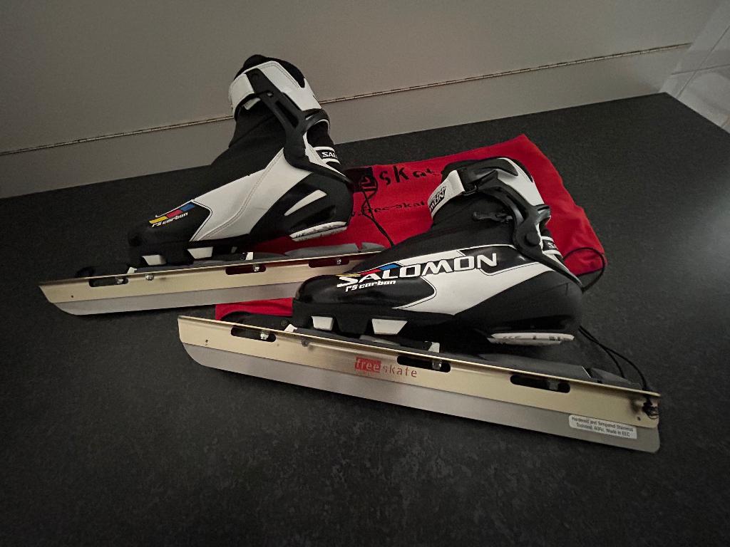 Salomon RS Carbon maat 39 met Free Skate Tour klapschaats, Klapschaats, Gebruikt, Noren, Ophalen