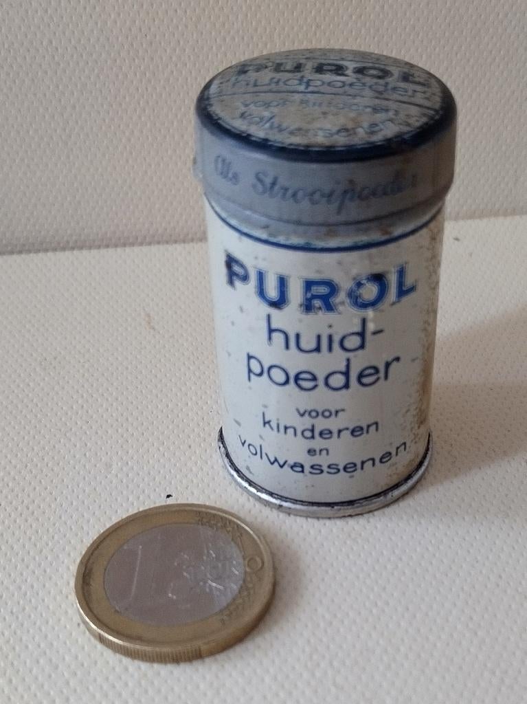 Oud blikje, Purol huidpoeder, Verzamelen, Ophalen of Verzenden, Gebruikt, Overige, Overige merken